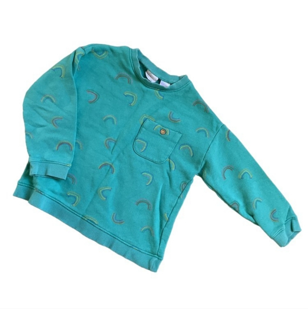Zara rainbow print crew